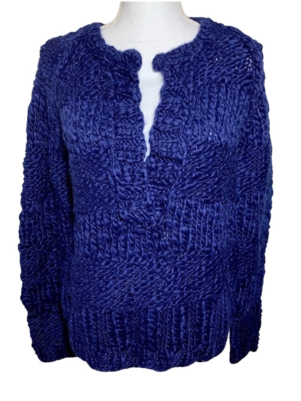 NWT Chaser Chunky V-Neck Knit Sweater Women Medium